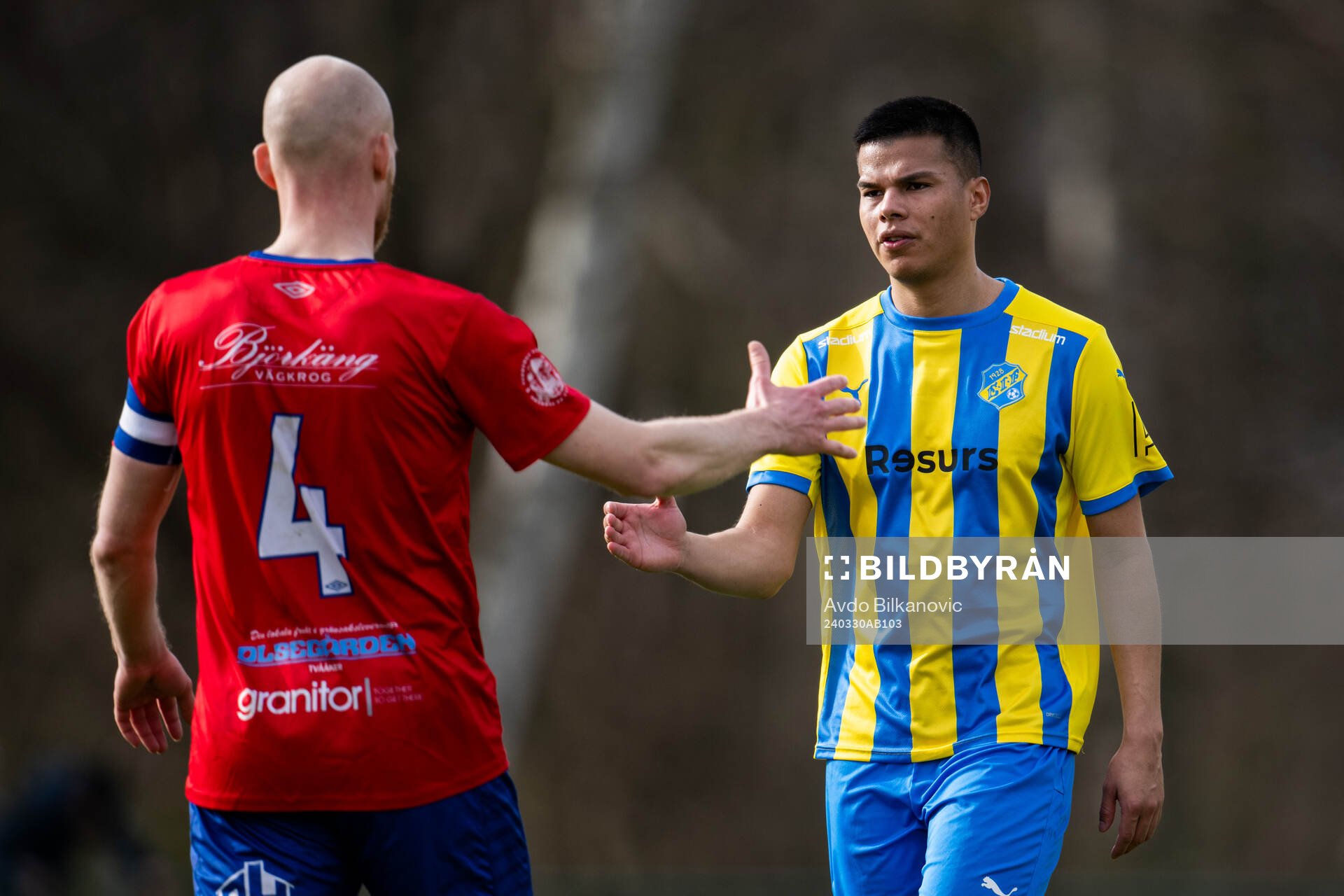 Eskilsminnes Jonathan Larsson och Tvååkers IFs Viktor