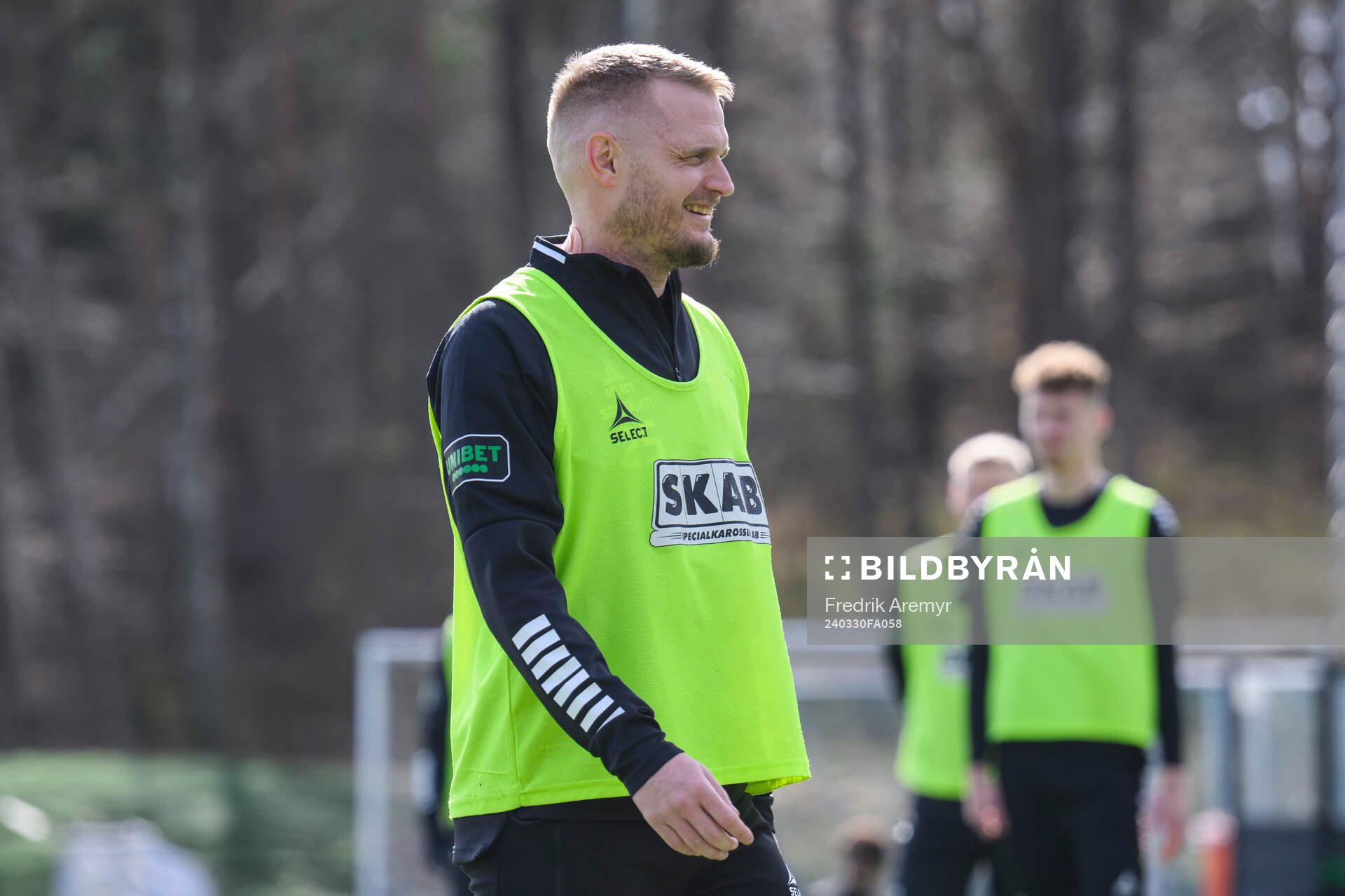 Jonas Lindberg under en träning med GAIS den 30 mars 2024 i Göteborg. 