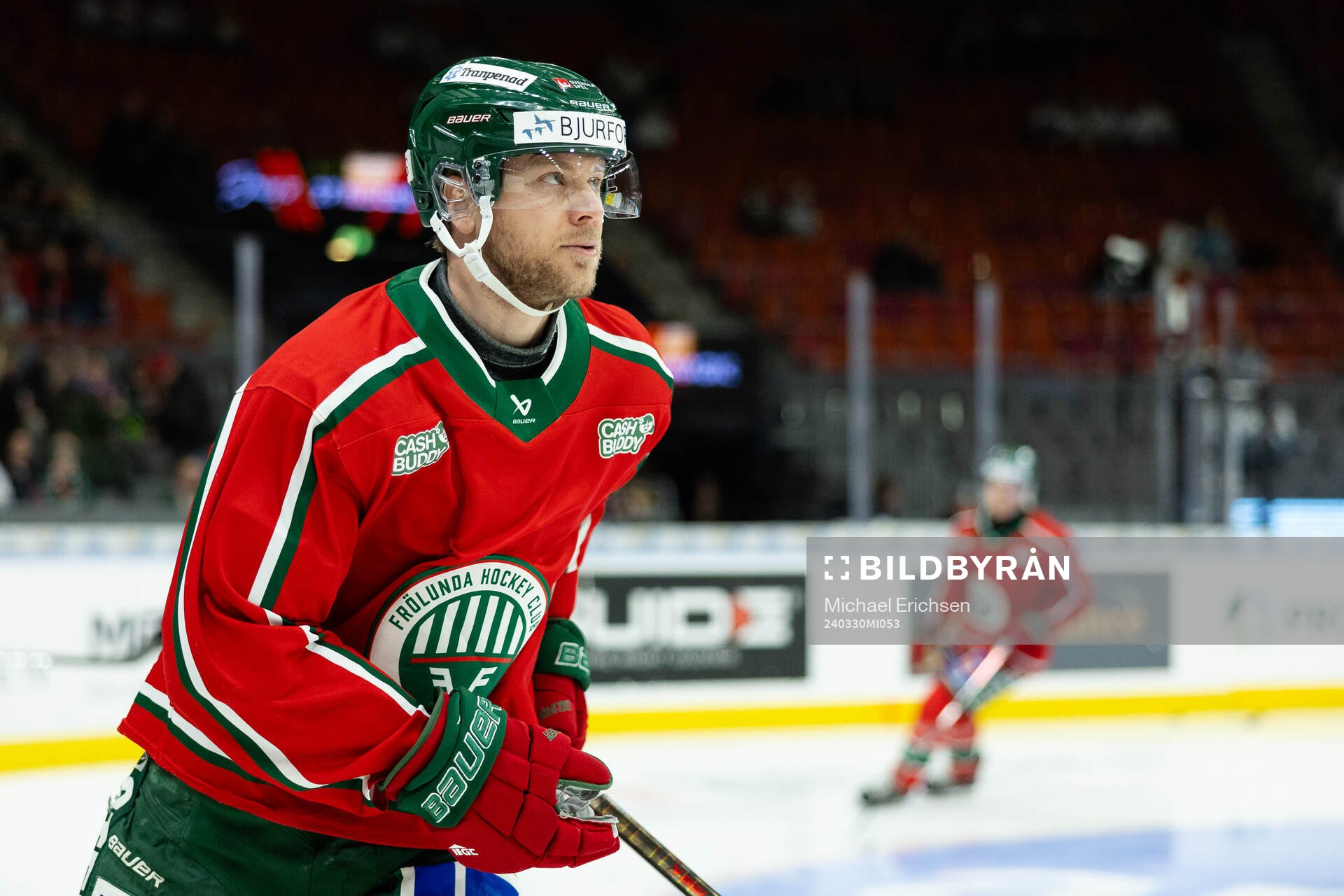 Frölundas Christian Folin innan kvartsfinal fem i SHL