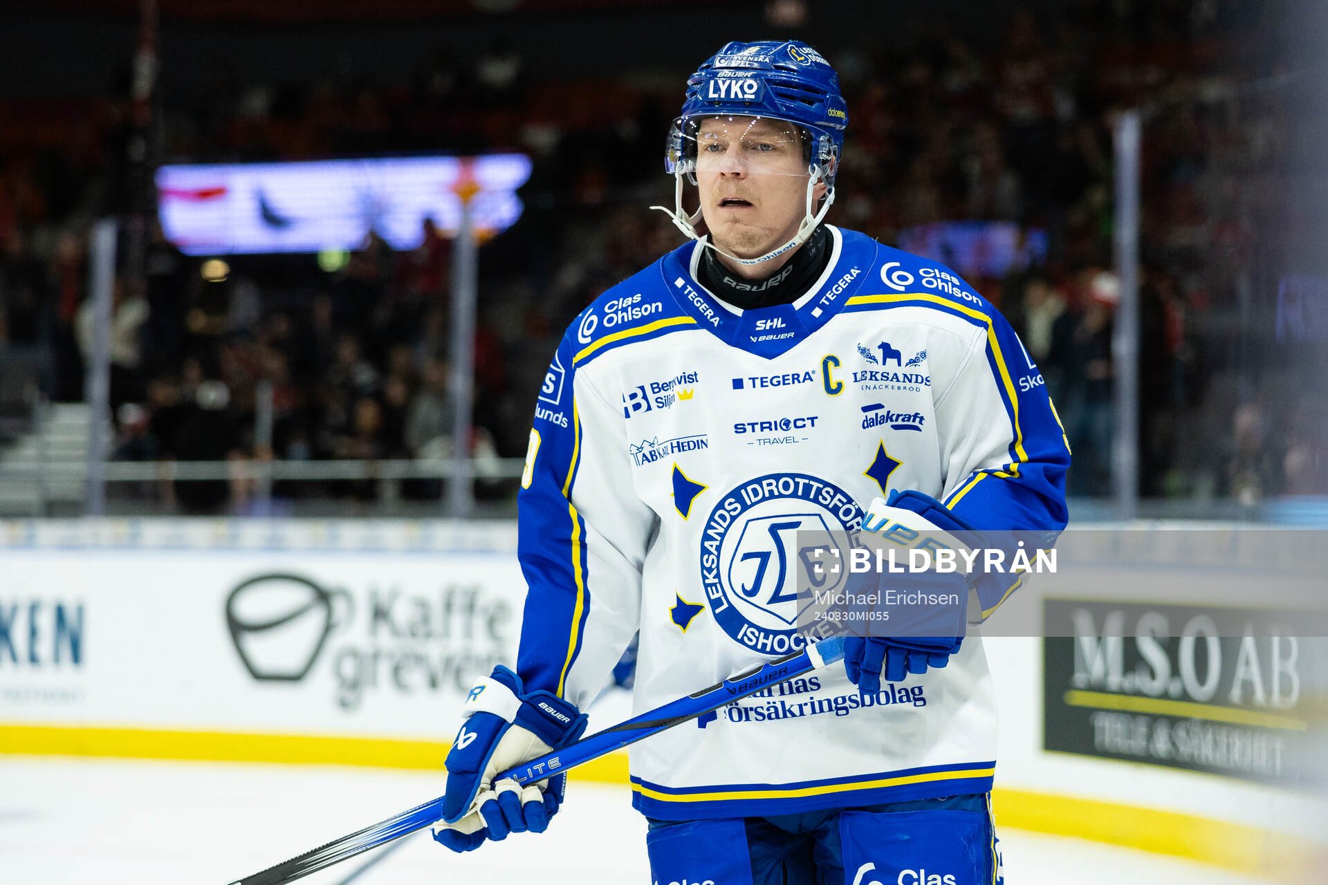 Leksands Patrik Zackrisson innan kvartsfinal fem i SHL
