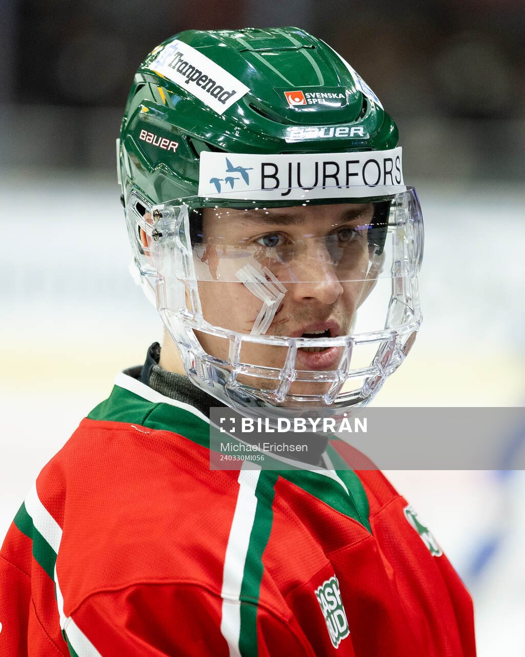 Frölundas Tom Nilsson innan kvartsfinal fem i SHL mellan