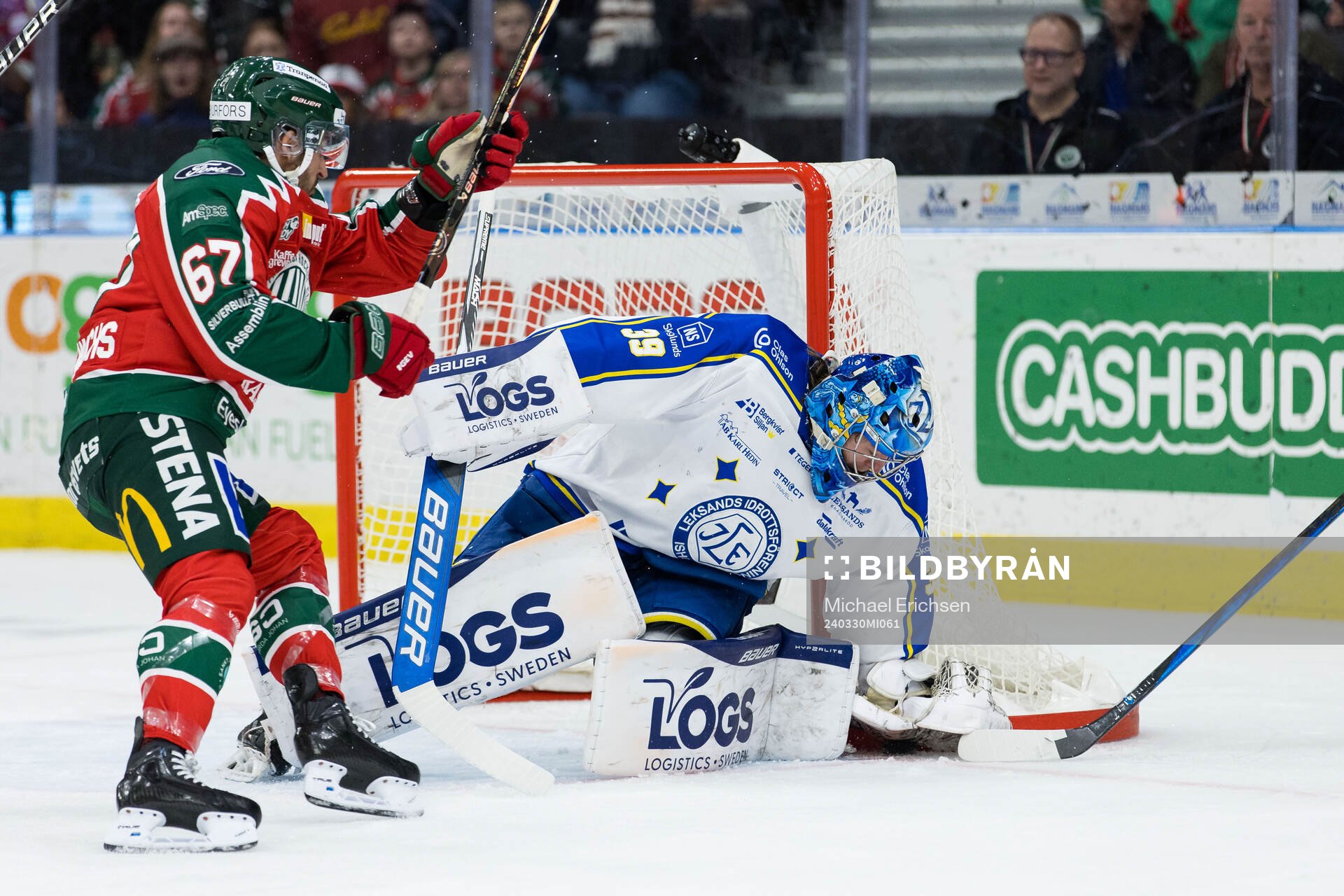 Leksands målvakt Filip Larsson