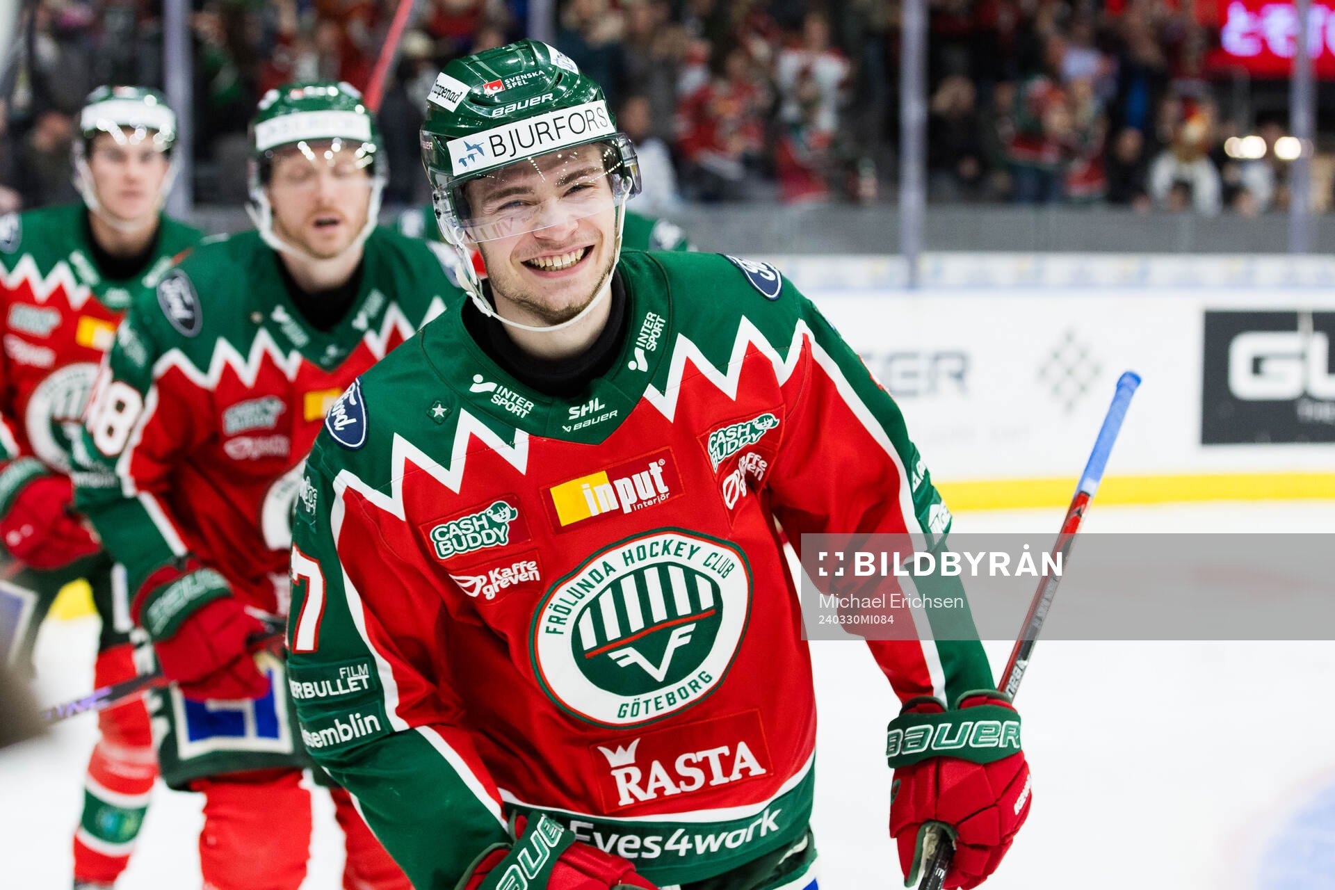 Frölundas Isac Born jublar