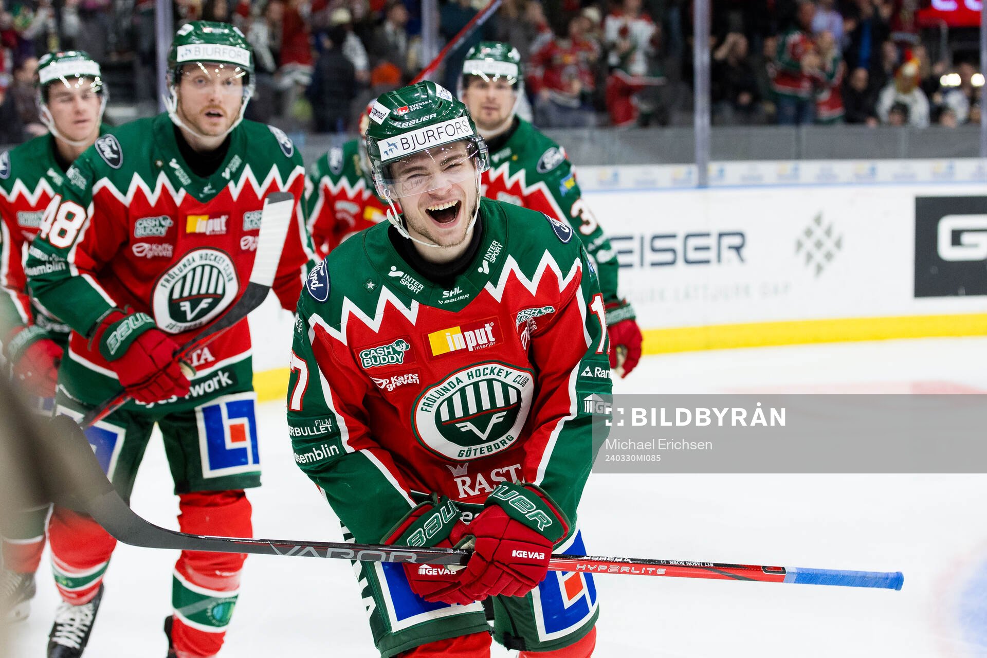 Frölundas Isac Born jublar