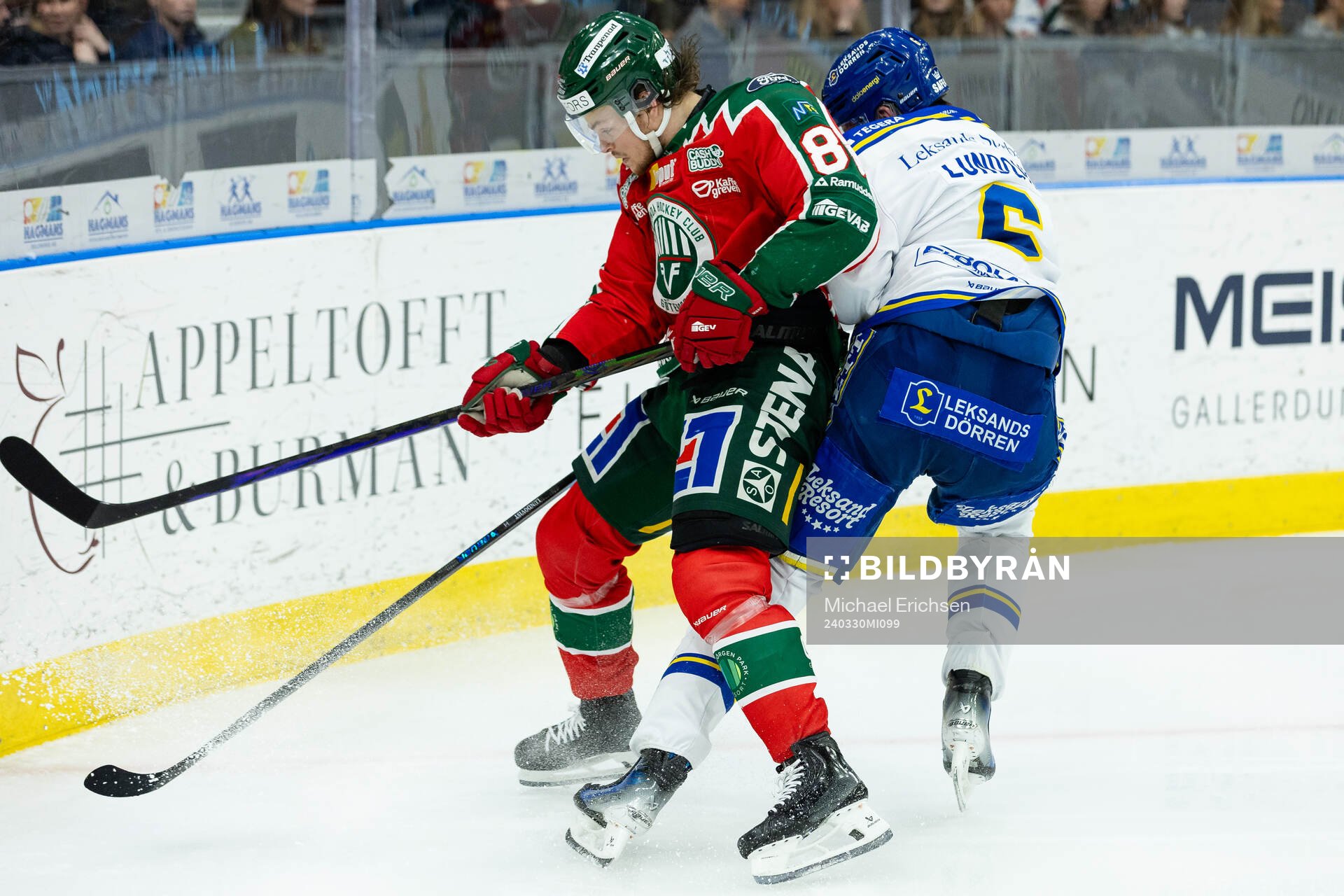 Frölundas Malte Strömwall och Leksands Alexander Lundqvist