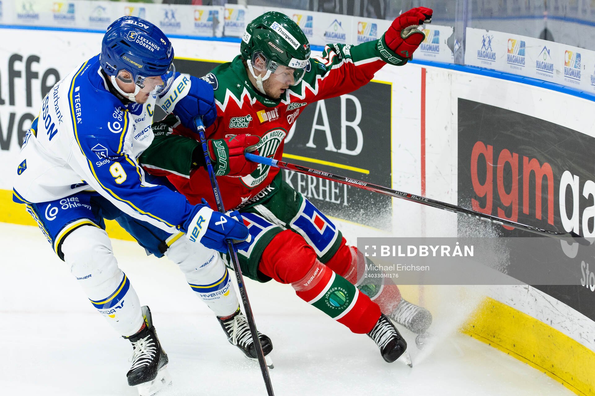 Leksands Patrik Zackrisson och Frölundas Isac Born
