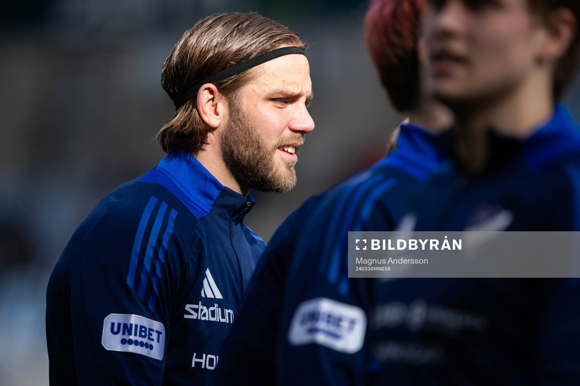 IFK Norrköpings Christoffer Nyman på uppvärmningen