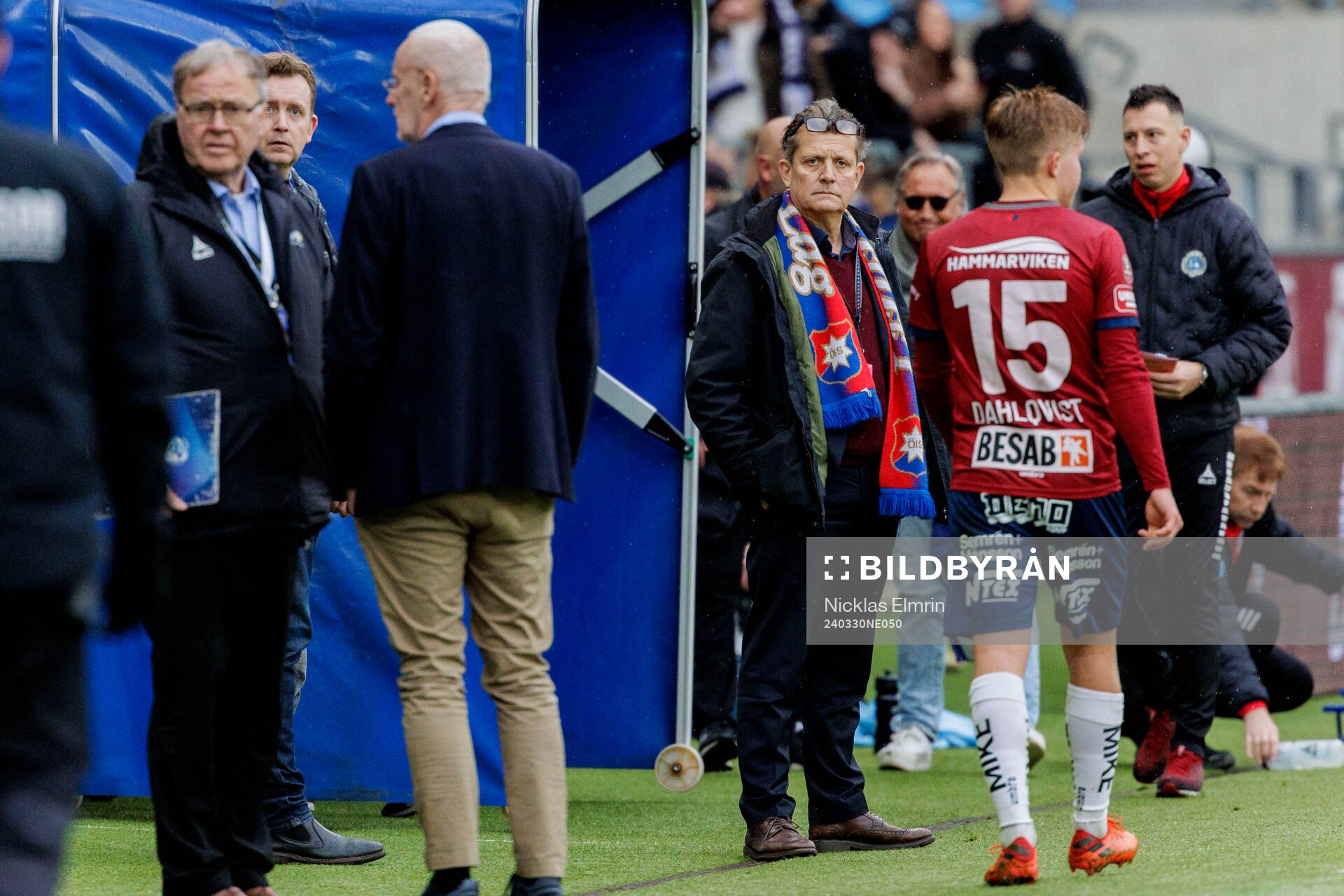 Örgrytes ordförande efter fotbollsmatchen i Superettan mellan Örgryte och Utsikten den 30 mars 2024 i Göteborg. 