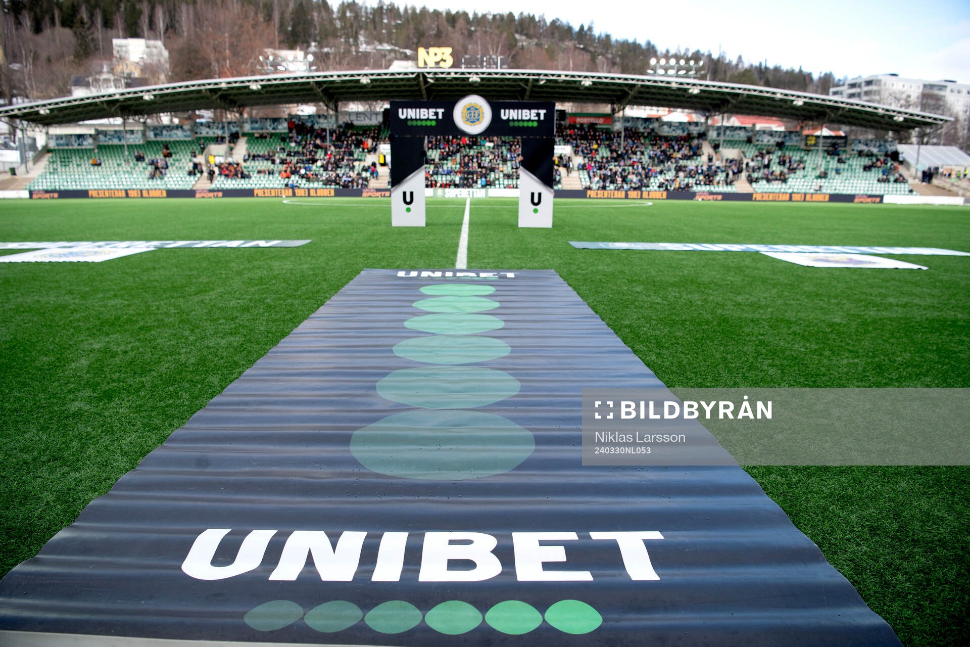 NP3 arena innan fotbollsmatchen i Superettan mellan GIF