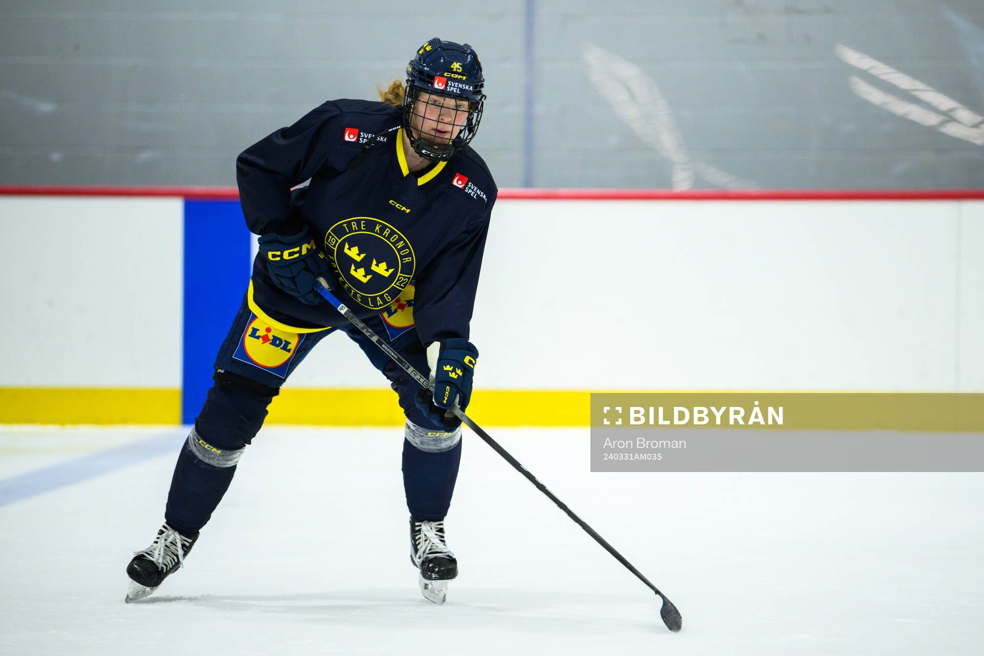 Paula Bergström of Sweden at a practice session