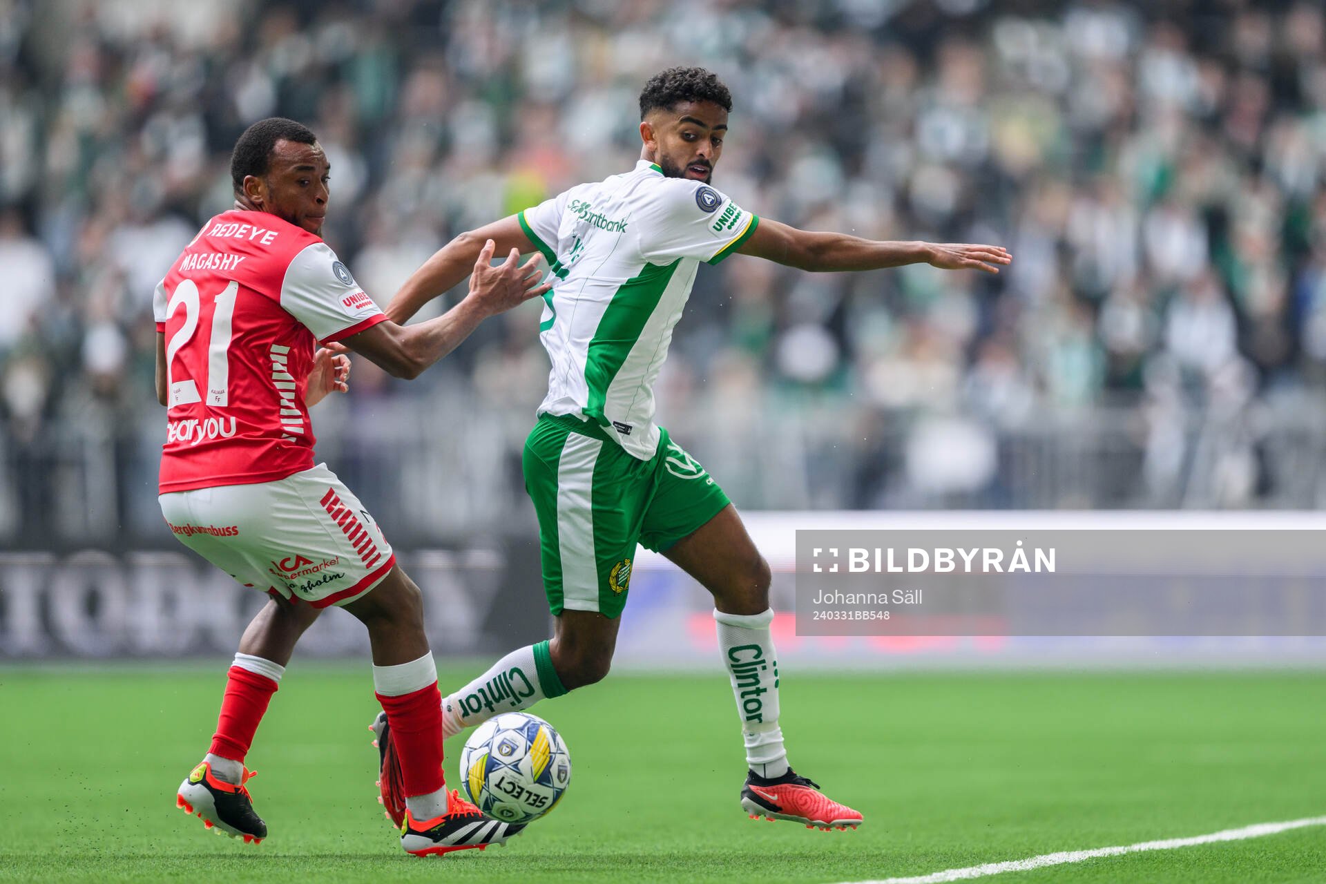 Kalmars Abdussalam Magashy och Hammarbys Tesfaldet Tekie