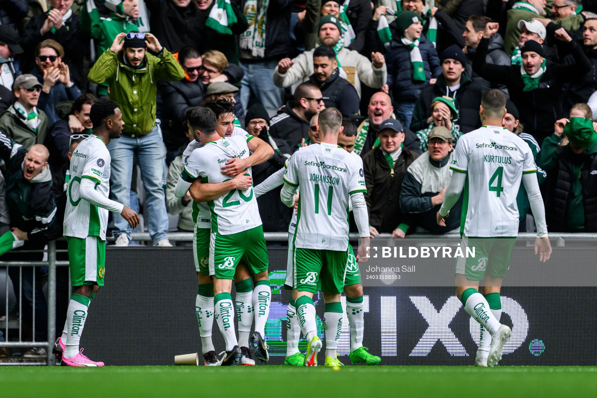 Hammarbys Jusef Erabi jublar