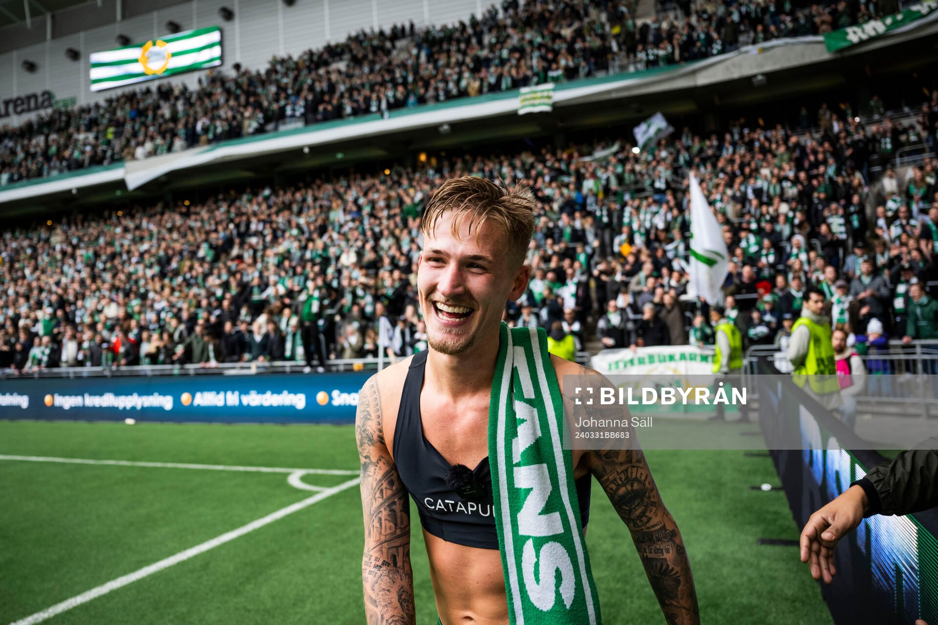 Hammarbys Fredrik Hammar jublar