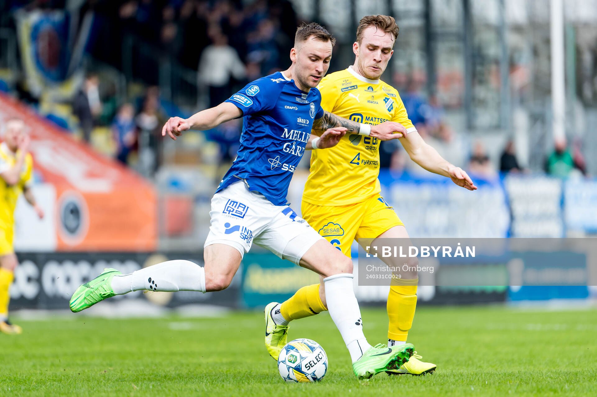 Trelleborgs Filip Bohman och IK Oddevolds Noa Bernhardtz