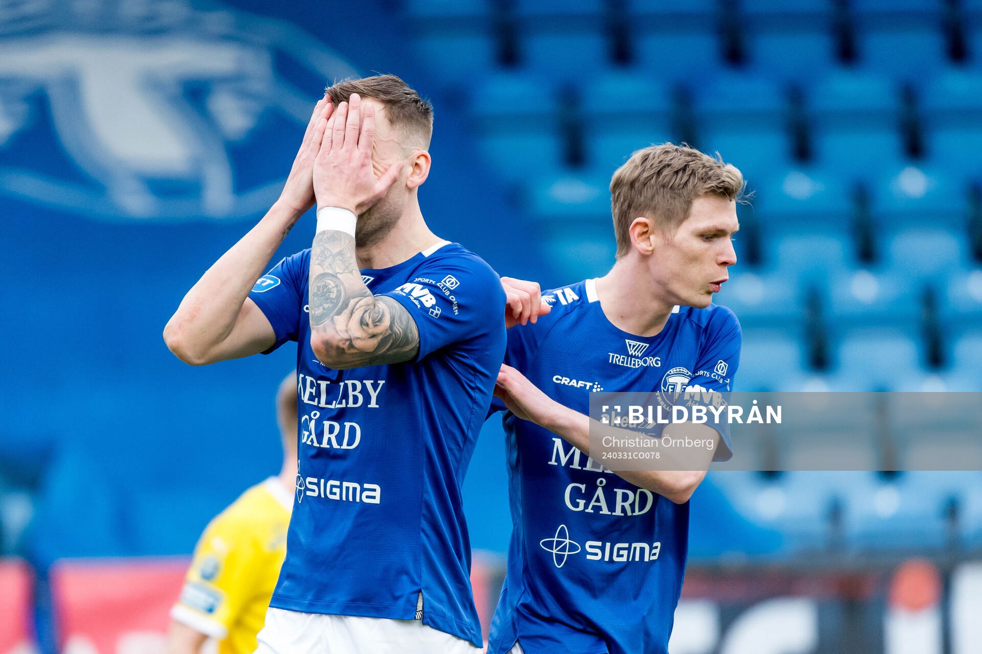 Trelleborgs Filip Bohman och Fritiof Björkén deppar
