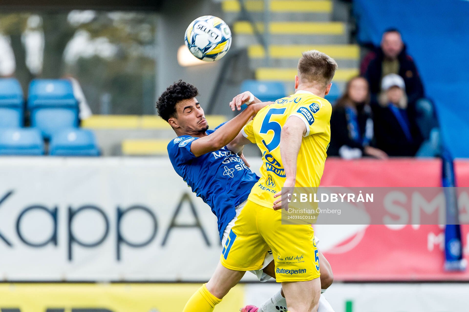 Trelleborgs Othmane Salama och IK Oddevolds Anton Snibb
