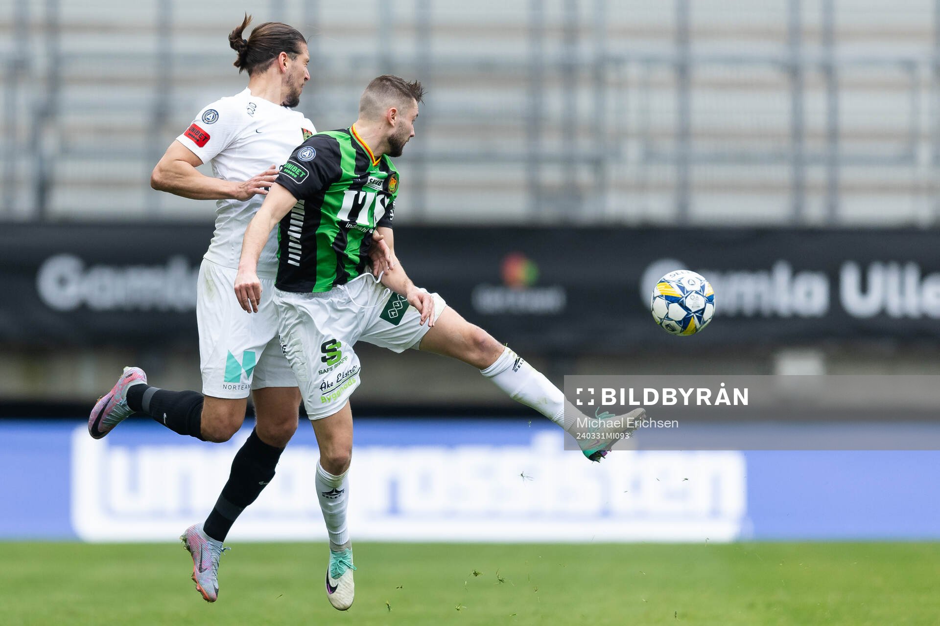 Brommapojkarnas Nikola Vasic och GAIS  Axel Norén