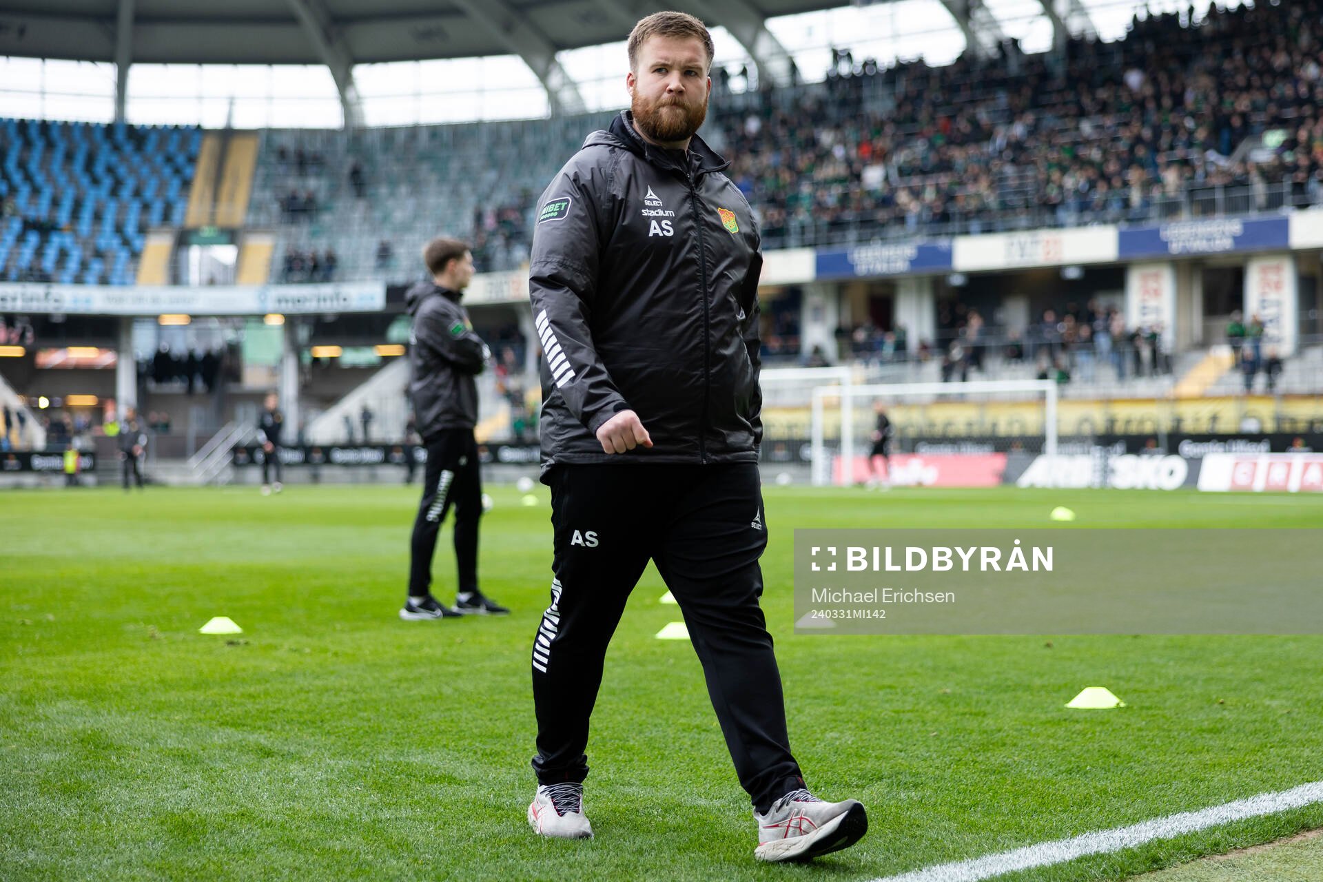 GAIS assisterande tränare Alexander Severin innan