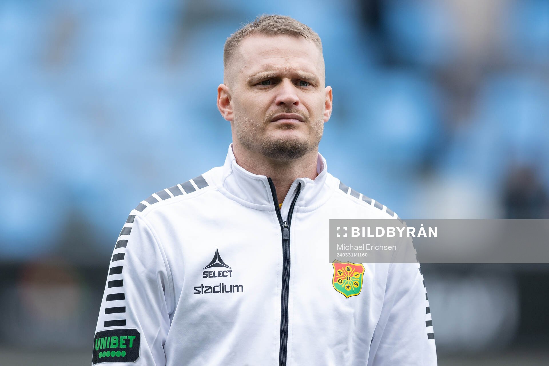 GAIS Jonas Lindberg på line up innan fotbollsmatchen i