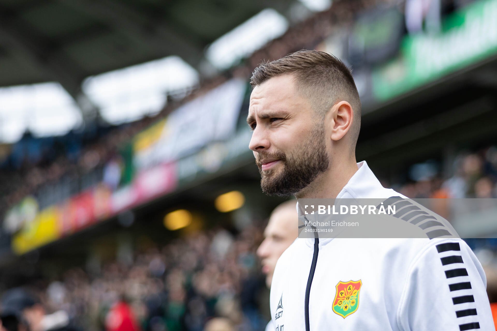 GAIS Axel Norén innan fotbollsmatchen i Allsvenskan mellan