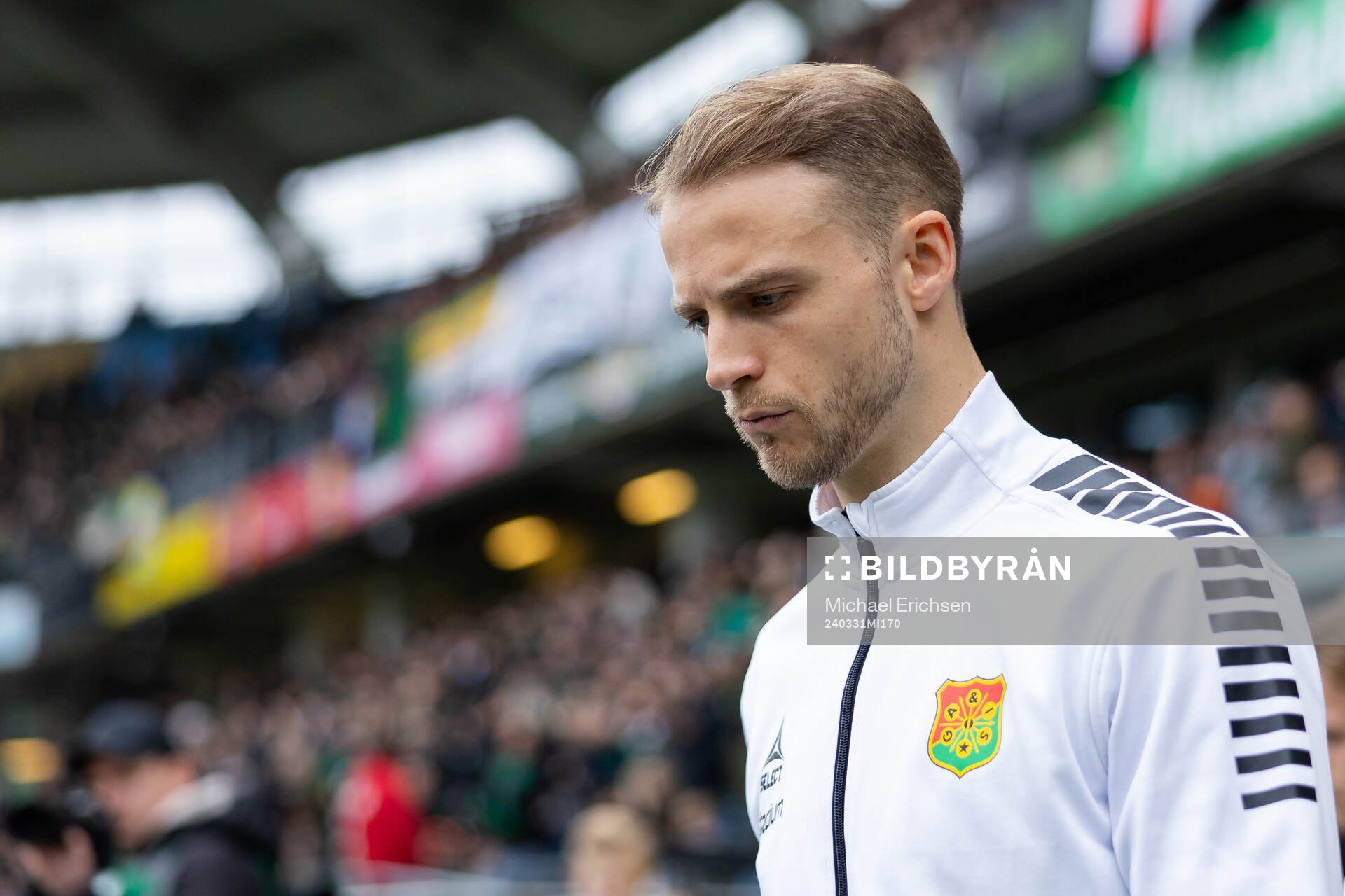 GAIS  Gustav Lundgren innan fotbollsmatchen i Allsvenskan