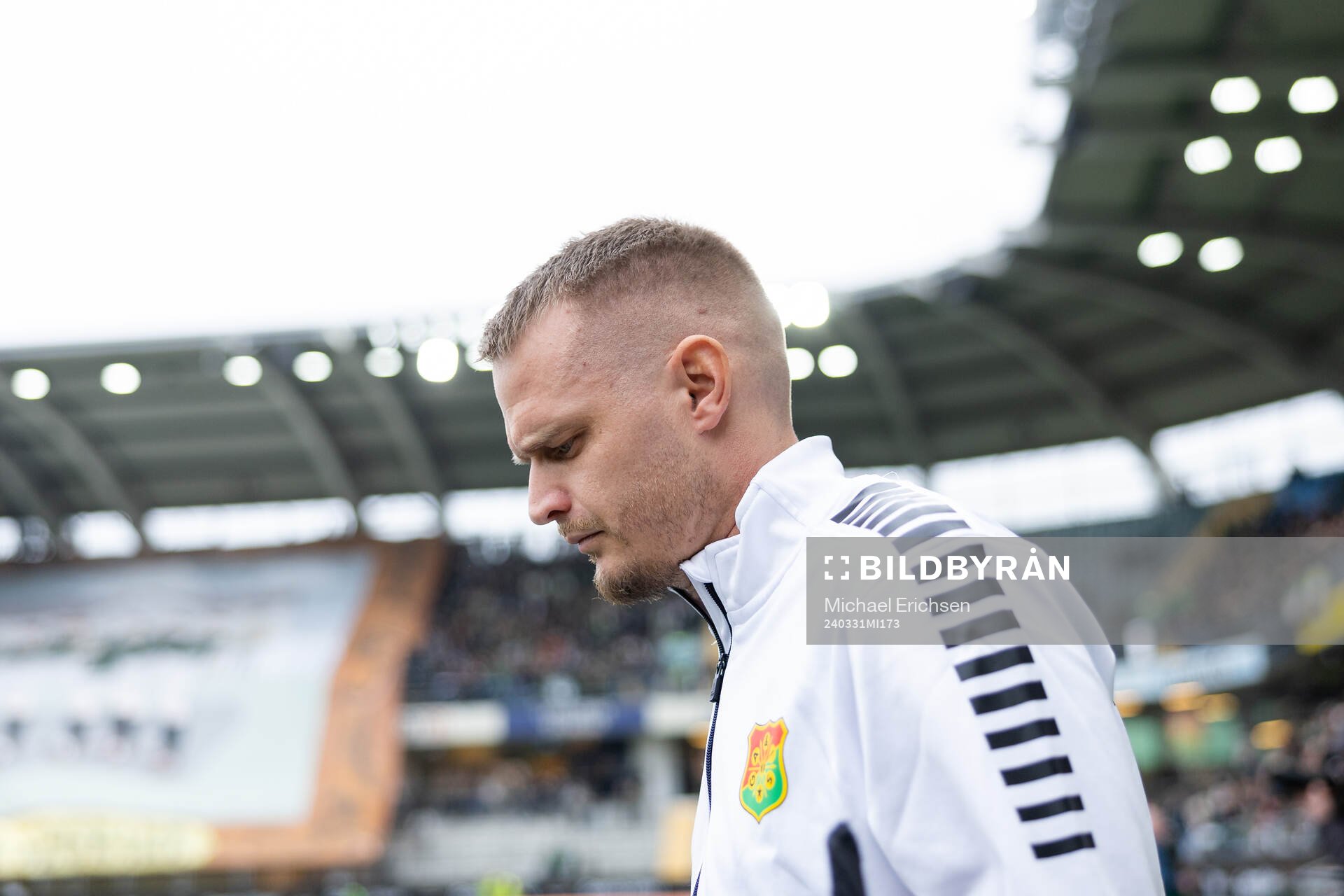 GAIS Jonas Lindberg innan fotbollsmatchen i Allsvenskan