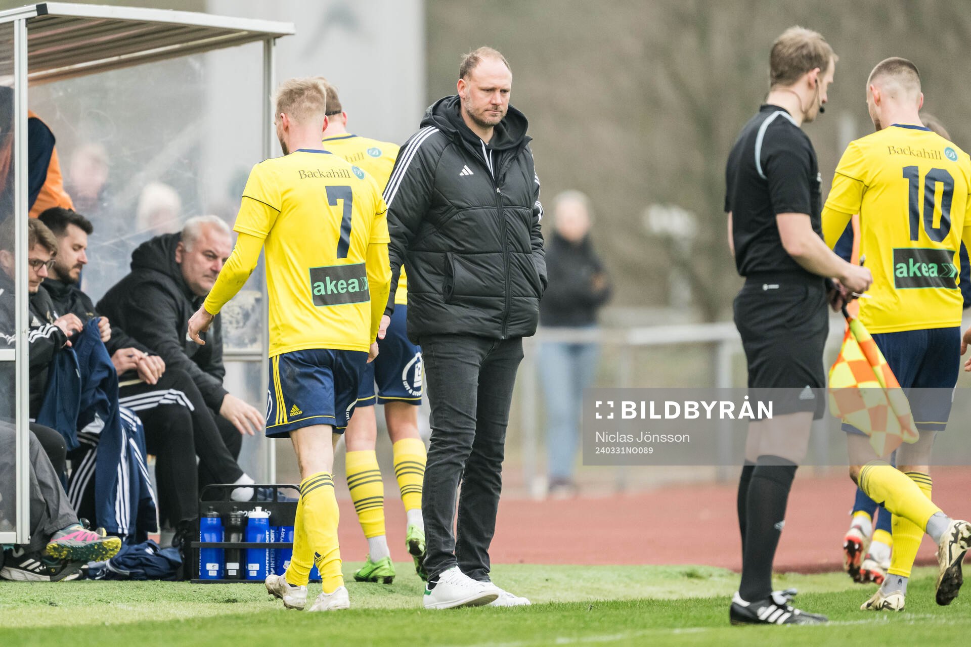 Ängelholms Robin Nilsson och huvudtränare Andreas