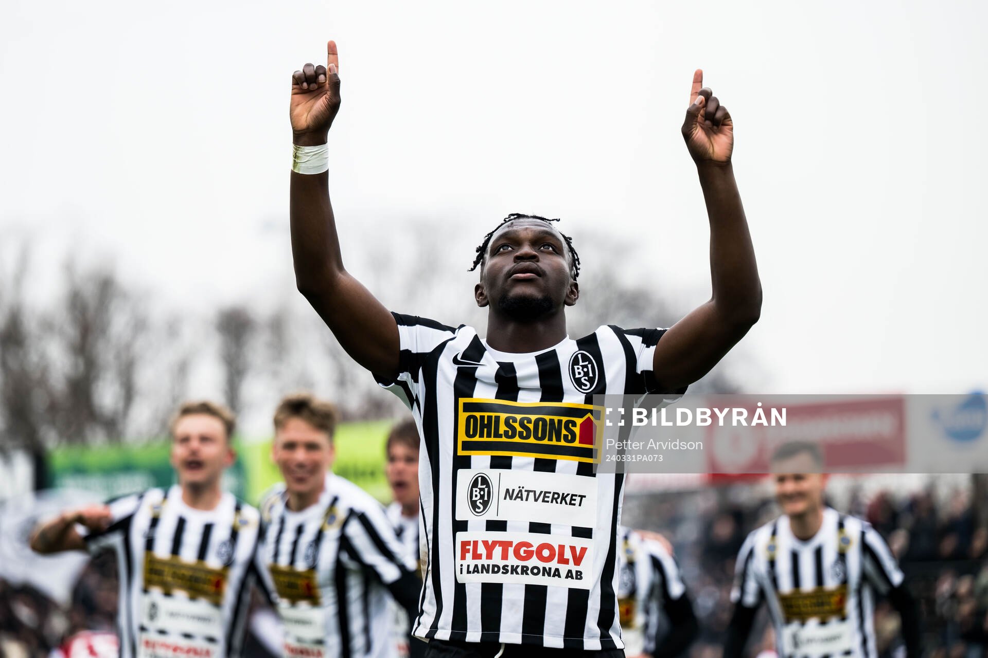 Landskronas Kofi Asare jublar