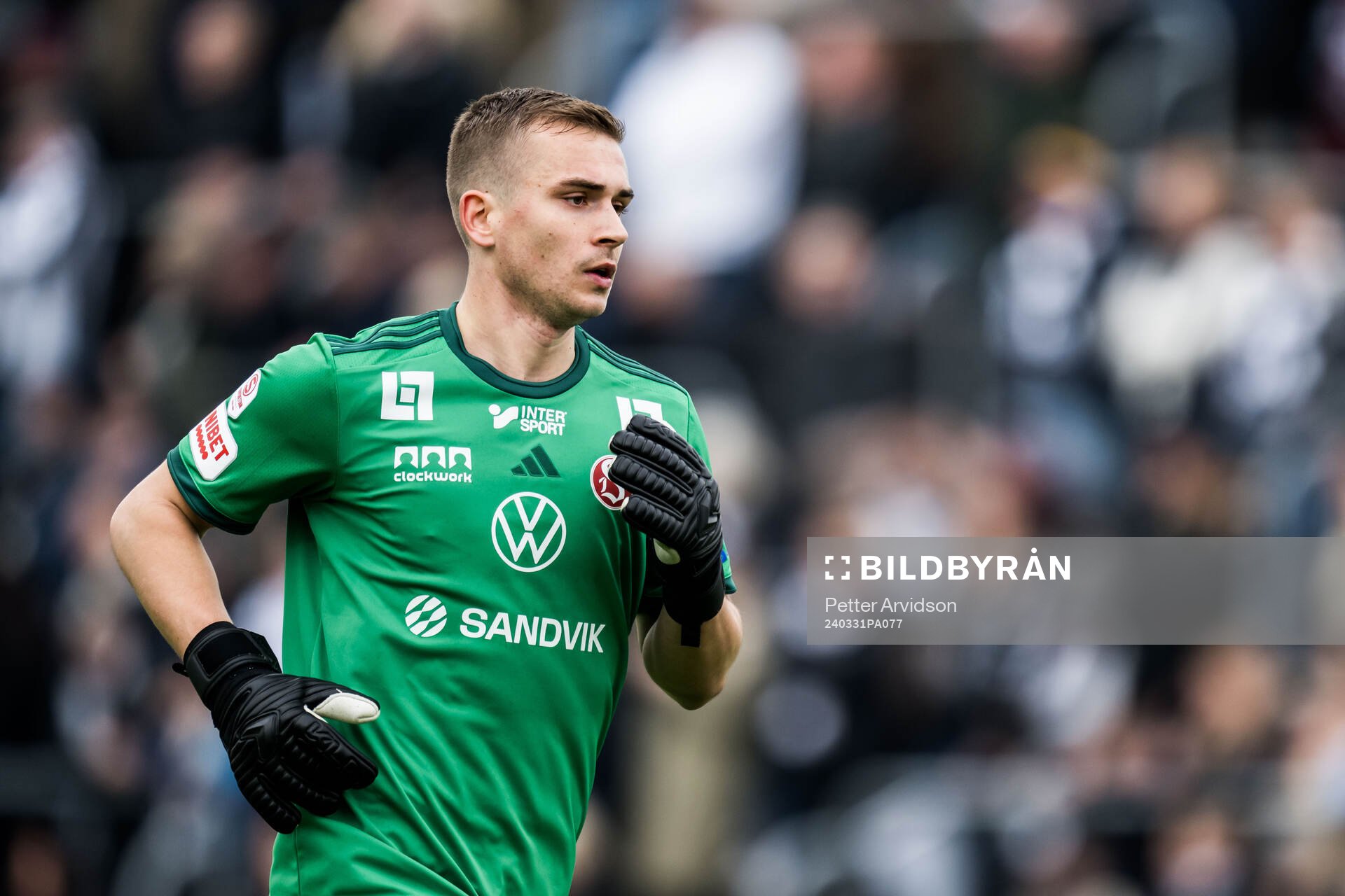 Sandvikens IFs målvakt Felix Jakobsson