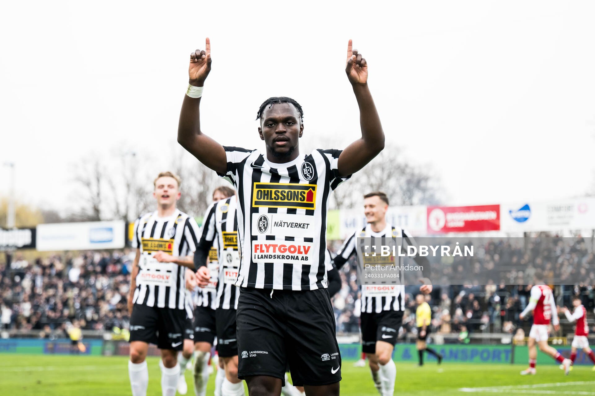 Landskronas Kofi Asare jublar