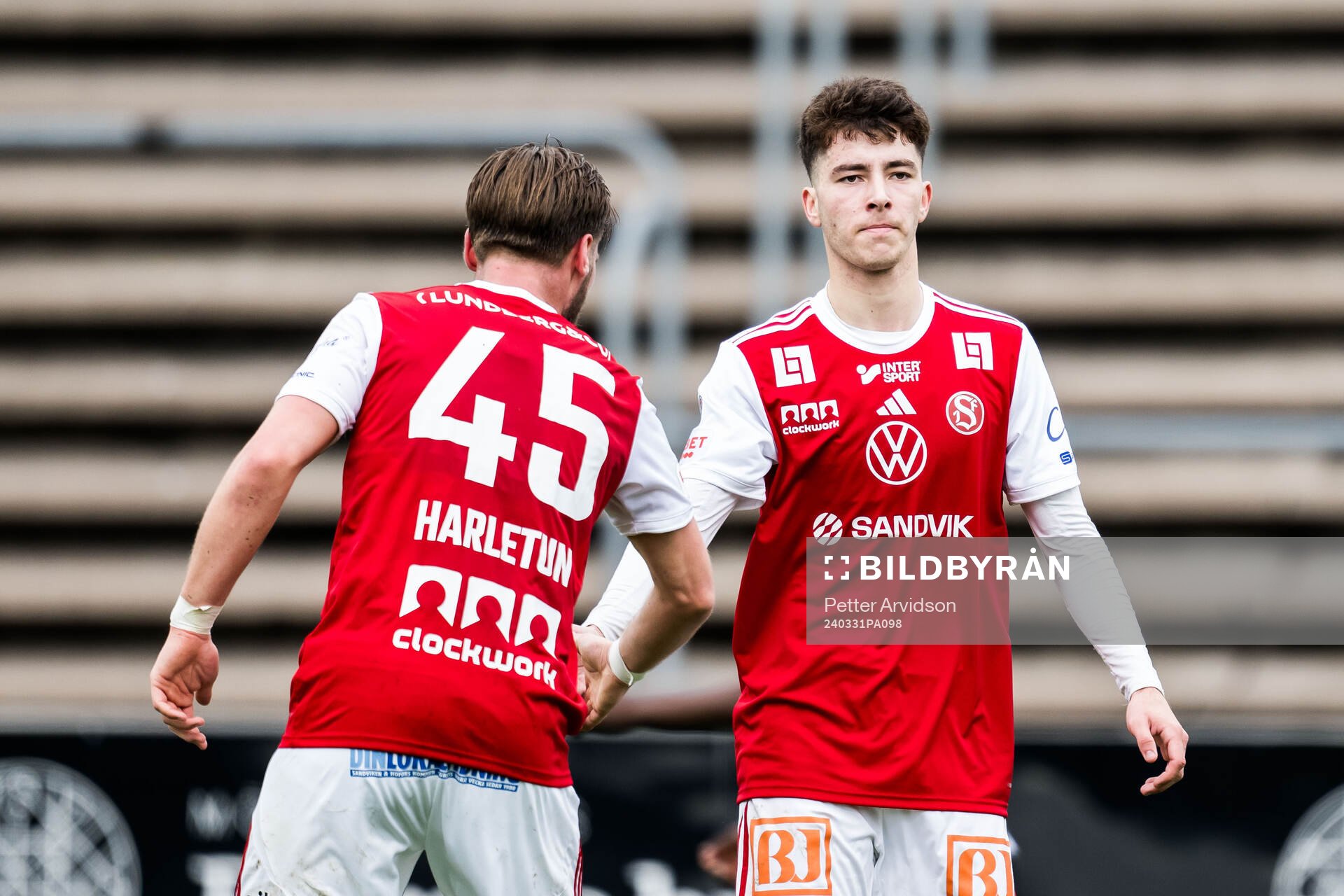 Sandvikens IFs Kasper Harletun och Adam Kiani deppar