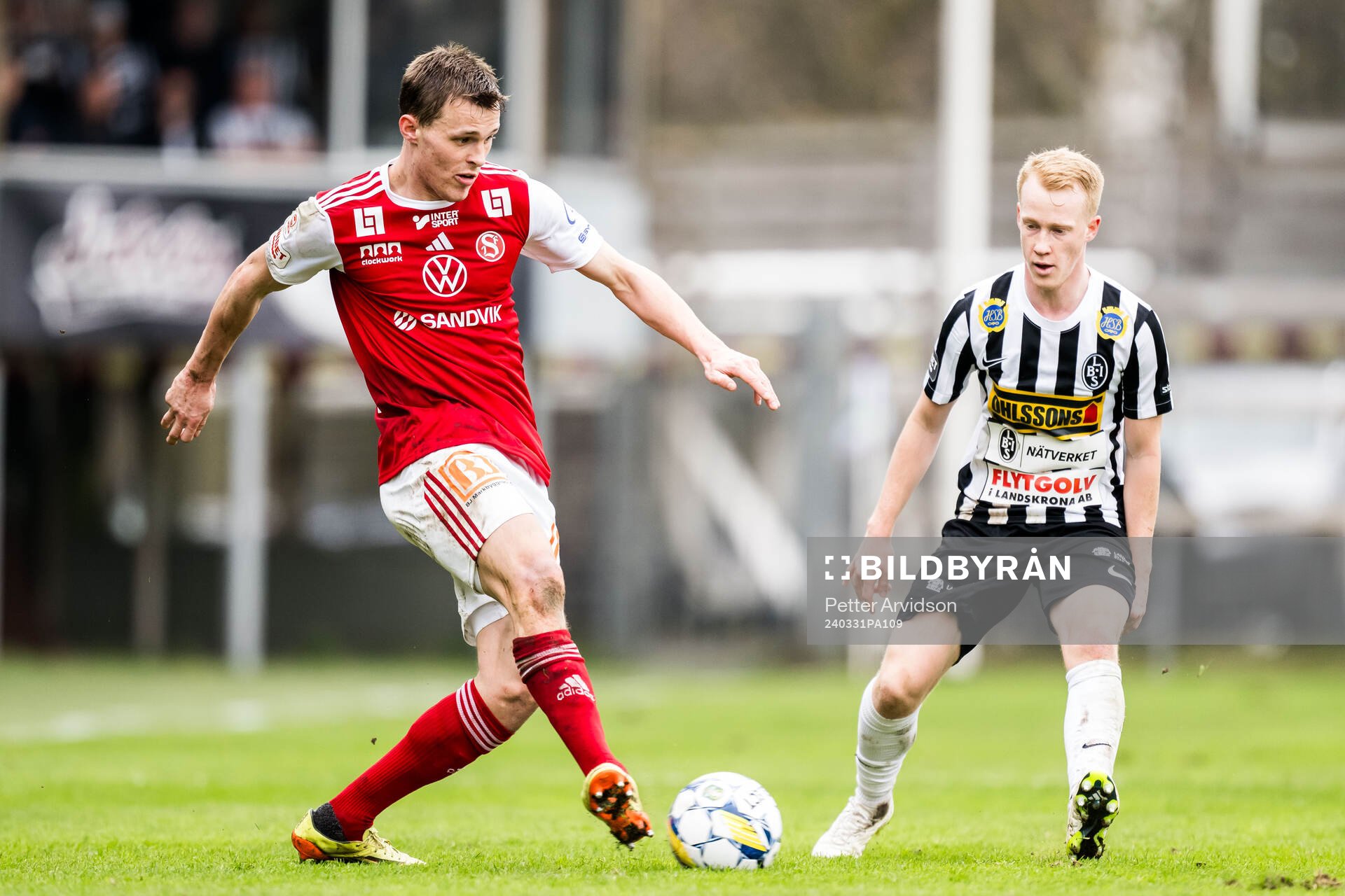 Sandvikens IFs Daniel Söderberg och Landskronas David