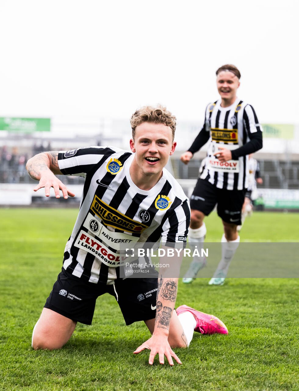 Landskronas Frederik Ihler jublar