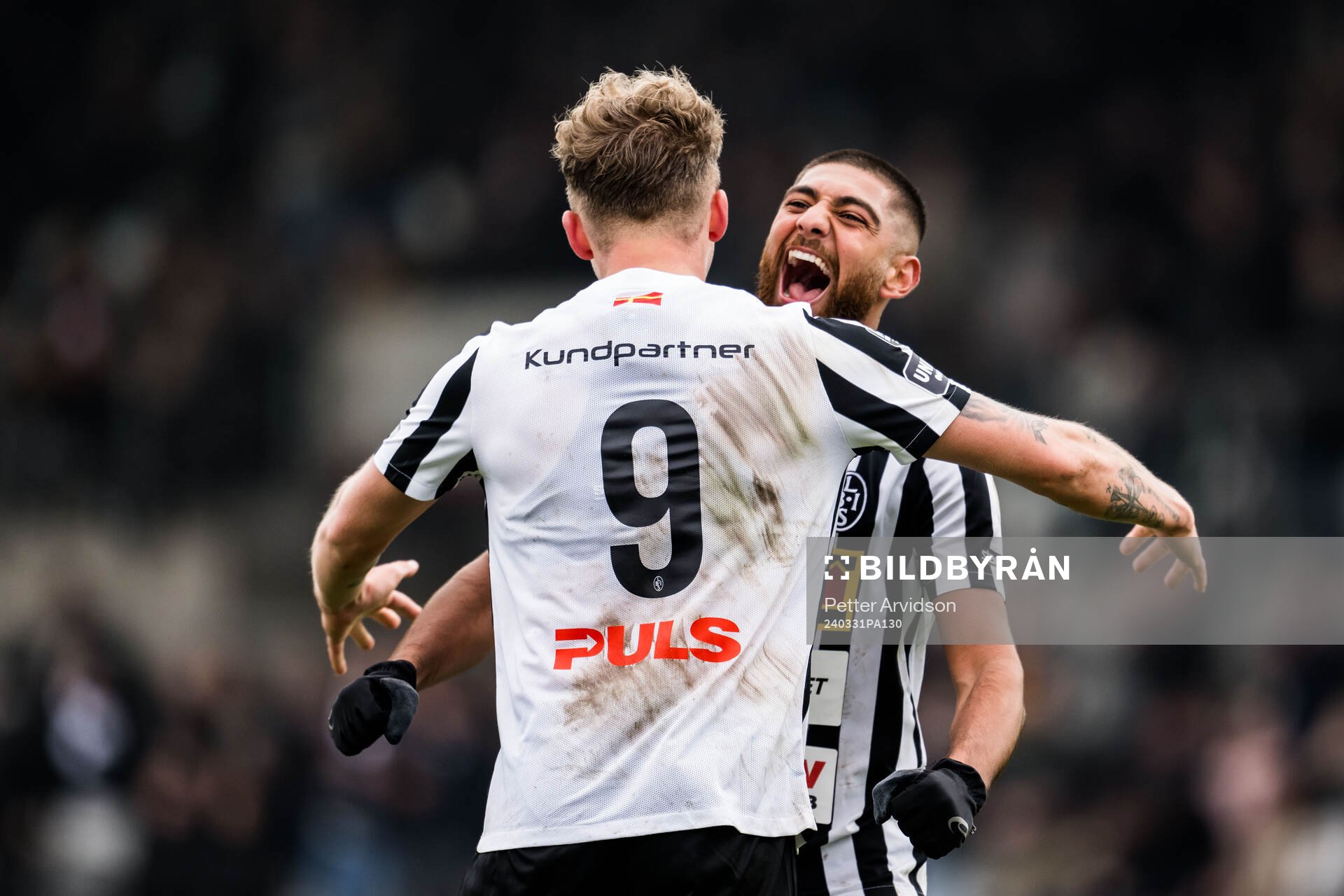 Landskronas Frederik Ihler och Rassa Rahmani jublar