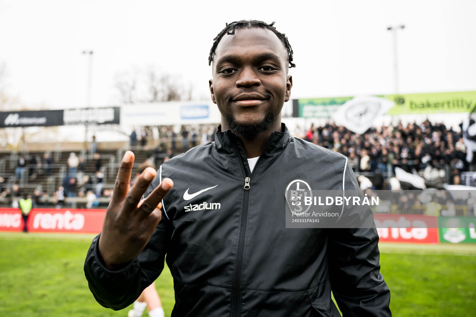 Landskronas Kofi Asare jublar