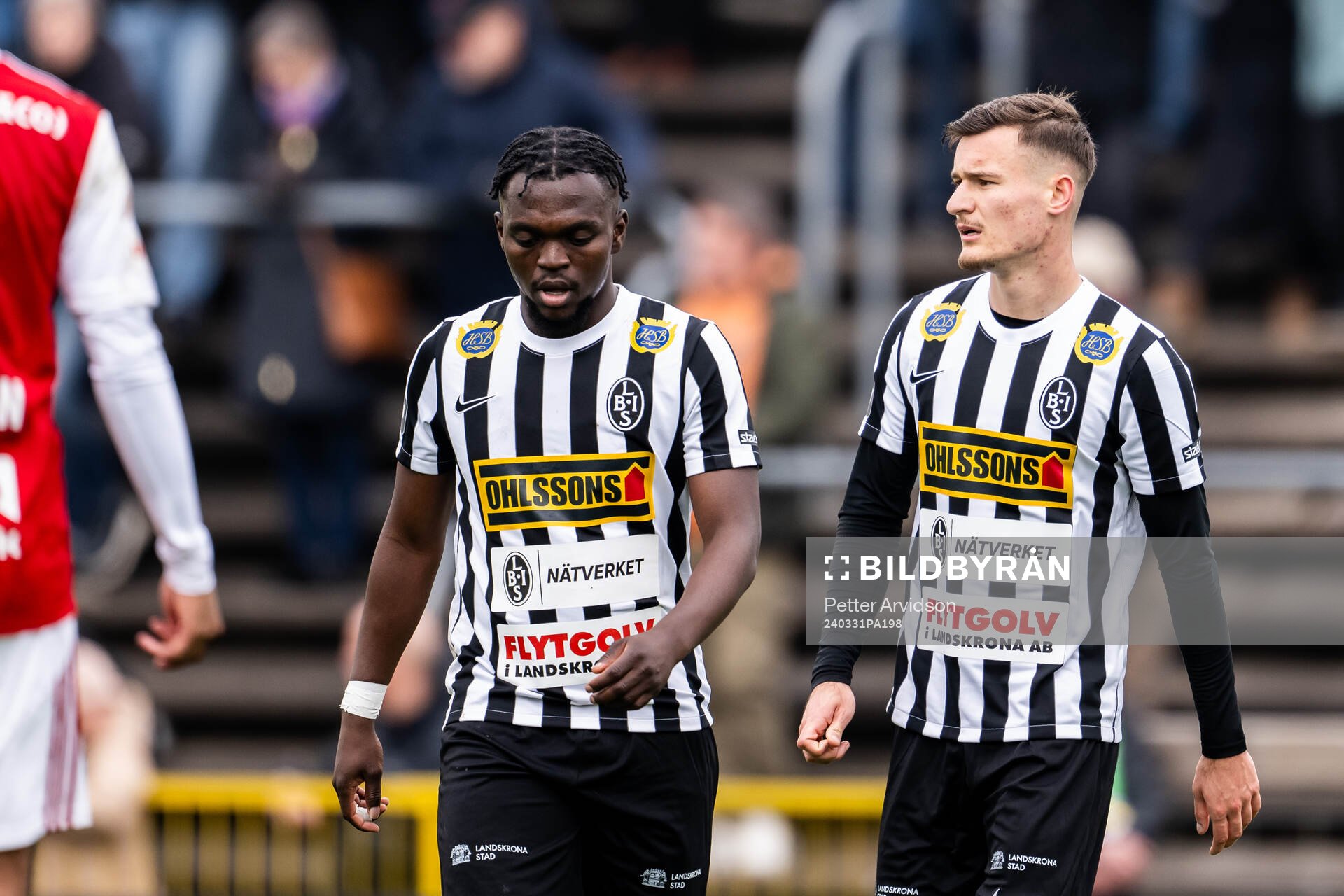Landskronas Kofi Asare och Robin Dzabic