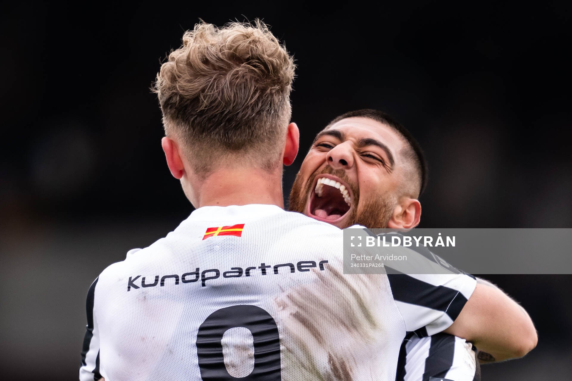 Landskronas Frederik Ihler och Rassa Rahmani jublar