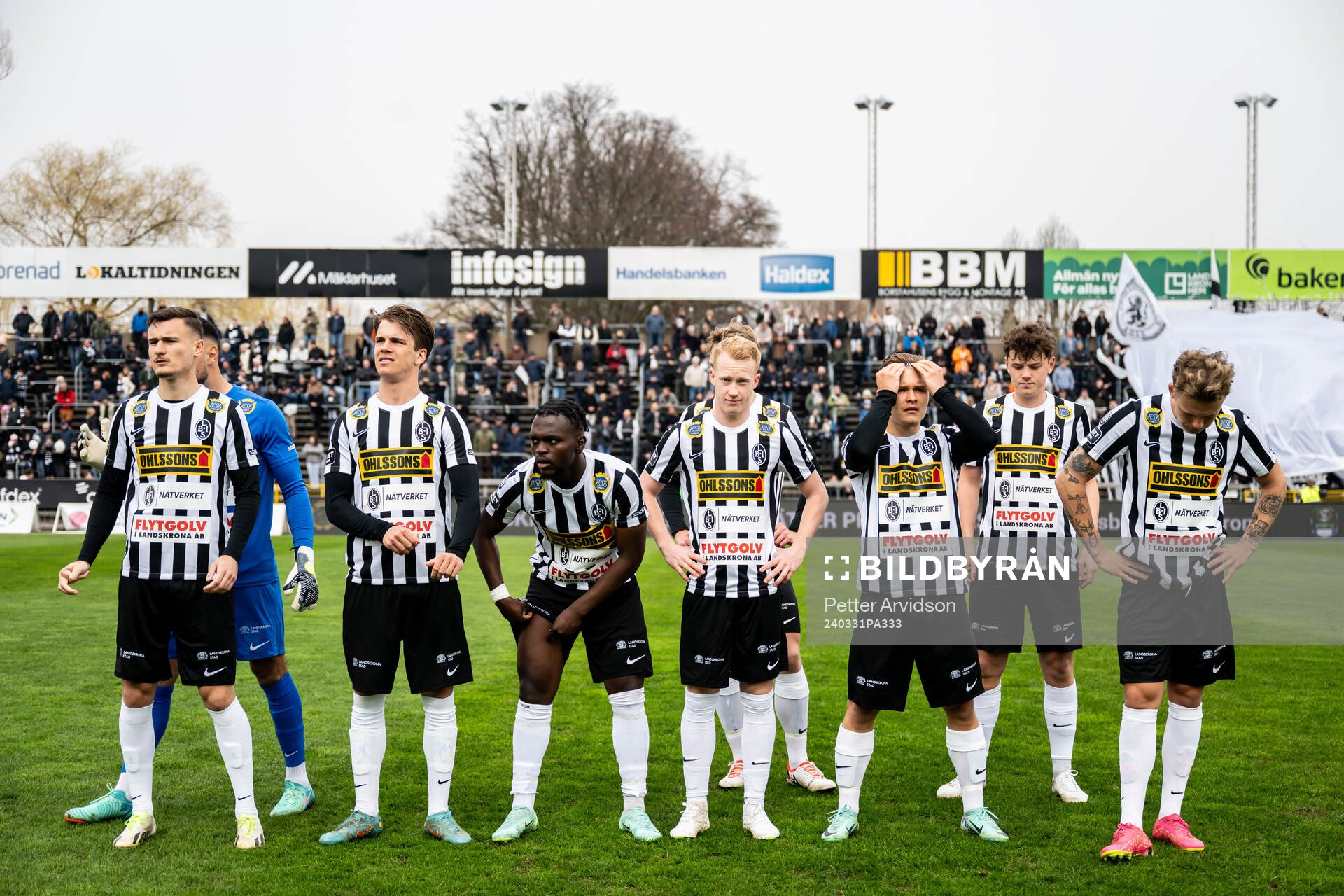 Landskronas Robin Dzabic, Victor Karlsson, Kofi Asare,