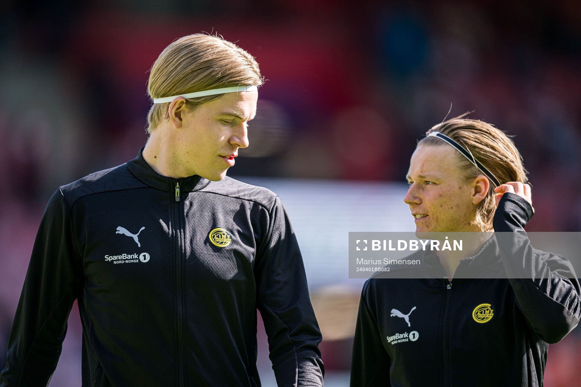 Jens Petter Hauge and August Mikkelsen of Bodø/Glimt