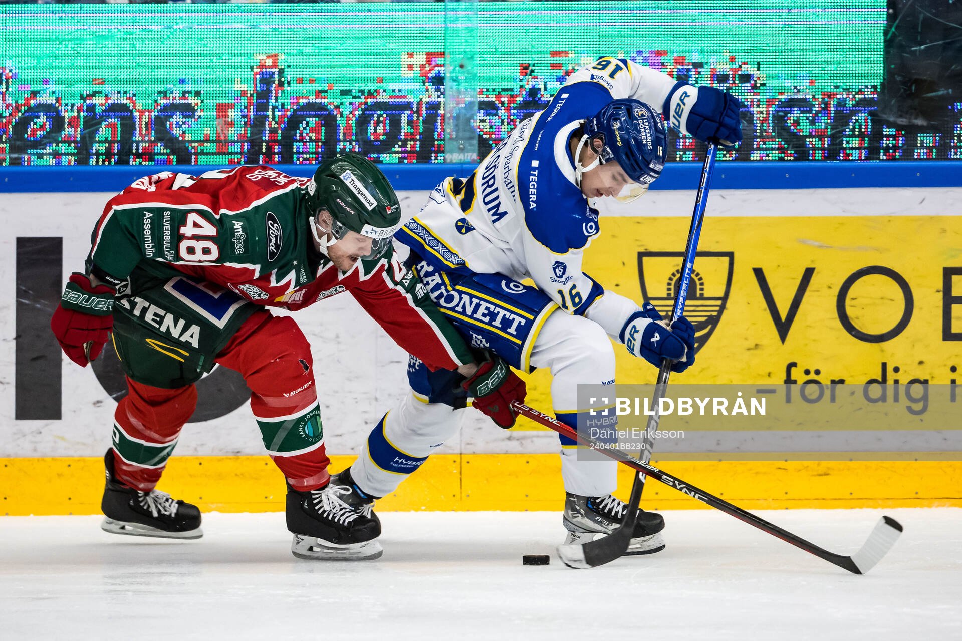 Frölundas Carl Klingberg och Leksands Felix Unger Sörum