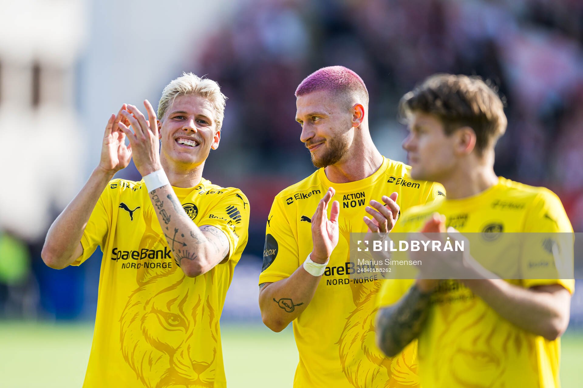 Albert Grønbæk and Kasper Høgh of Bodø/Glimt celebrates