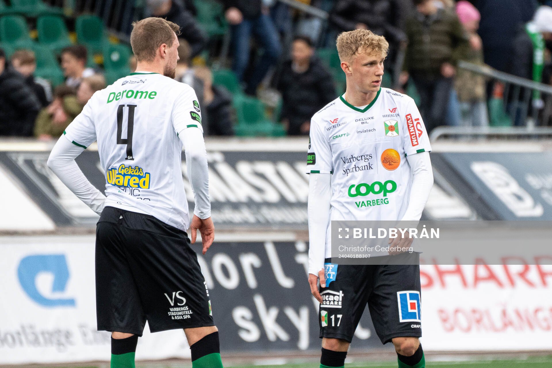 Varbergs Niklas Dahlström och Liam Olausson deppar