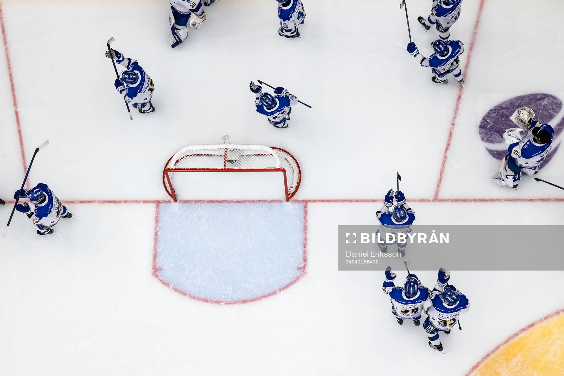 Leksands spelarna jublar