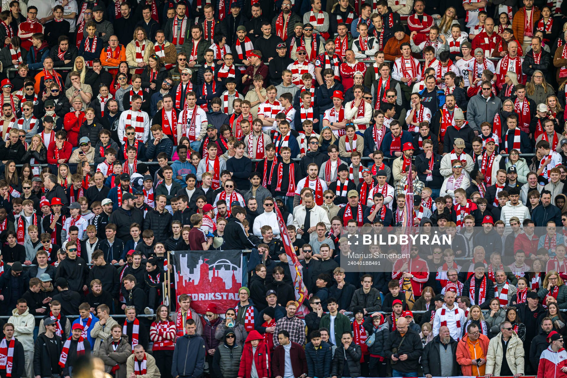 Spectators in the stands