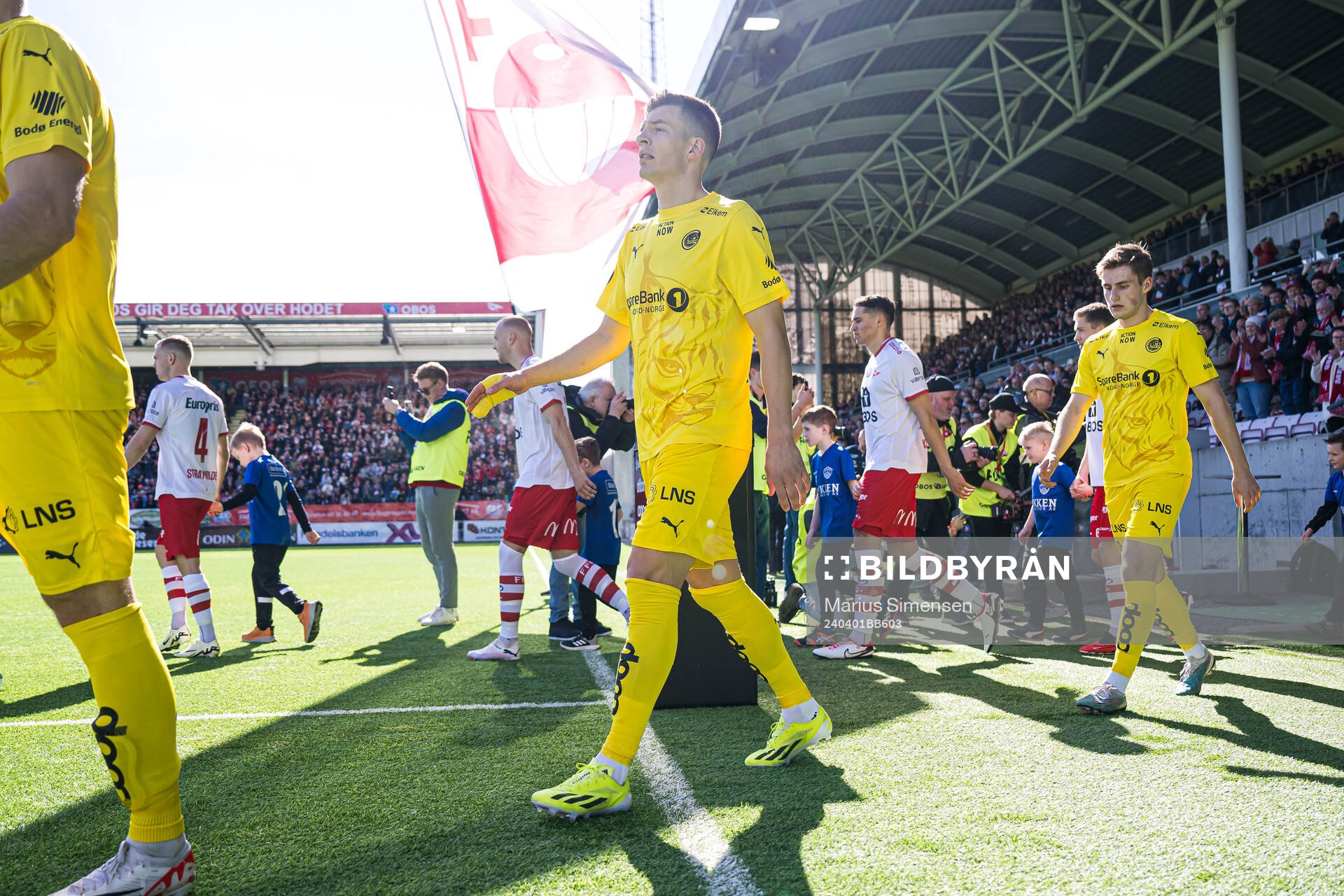 Jostein Gundersen of Bodø/Glimt ahead of the Eliteserien match between Fredrikstad and Bodø/Glimt on April 1, 2024 in Fredrikstad.
