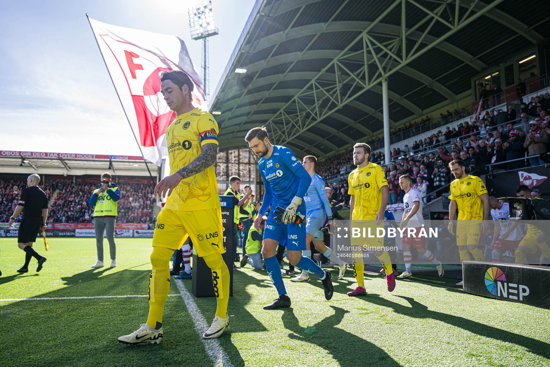 Patrick Berg and goalkeeper Nikita Haikin of Bodø/Glimt