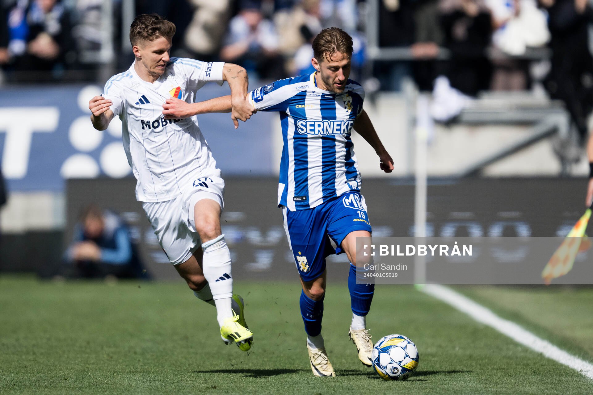 Djurgårdens Samuel Leach Holm och IFK Göteborgs Arbnor