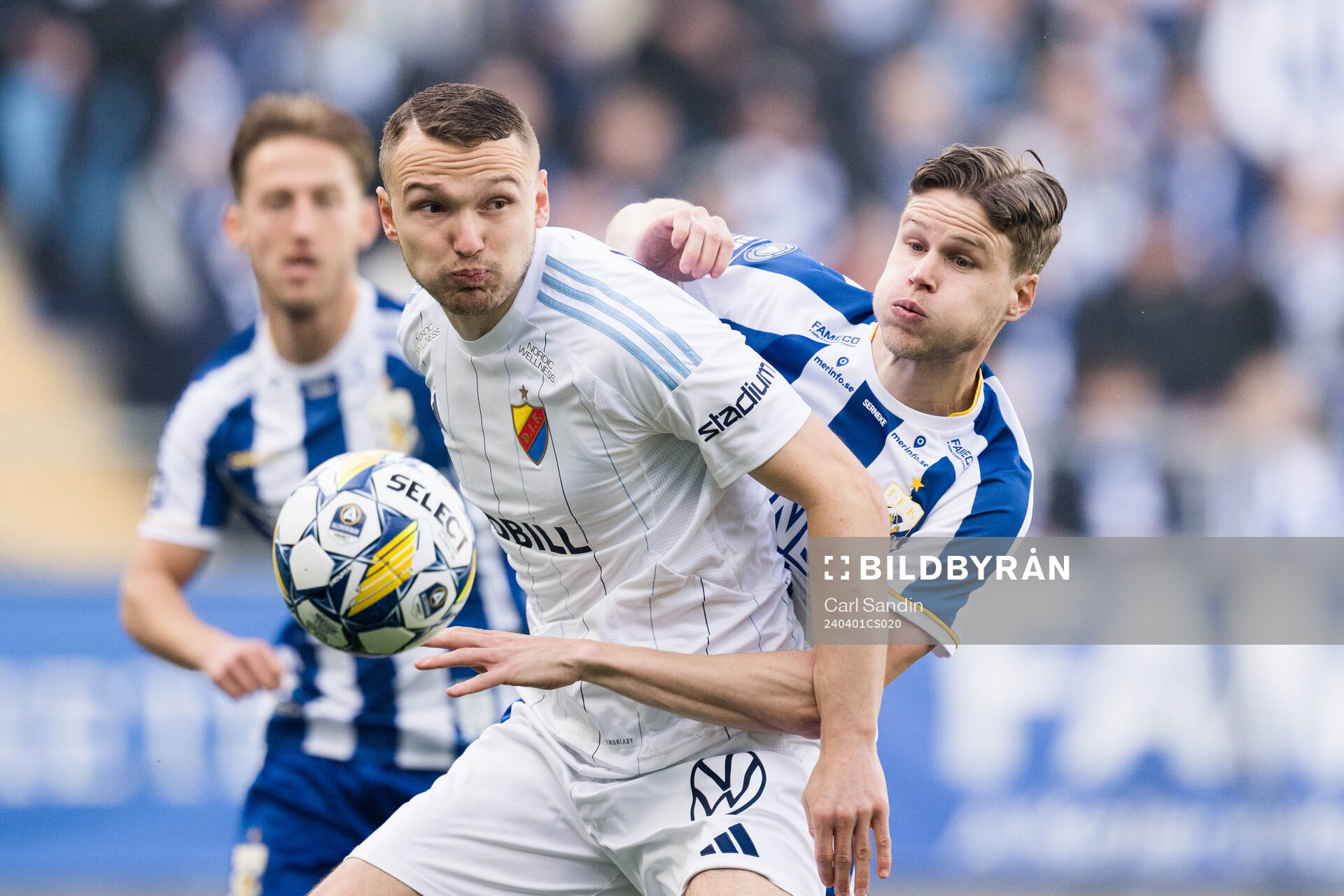 Djurgårdens Piotr Johansson och IFK Göteborgs Gustaf