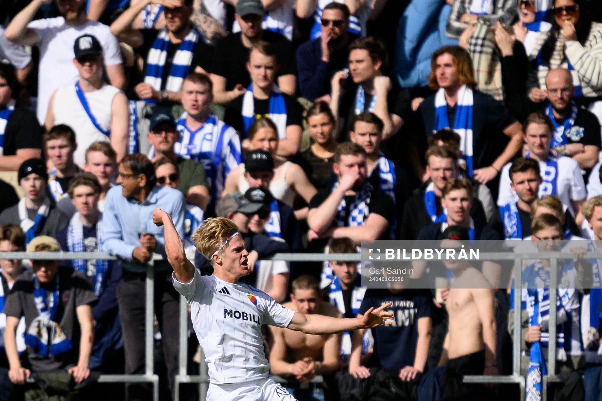 Djurgårdens Lucas Bergvall jublar