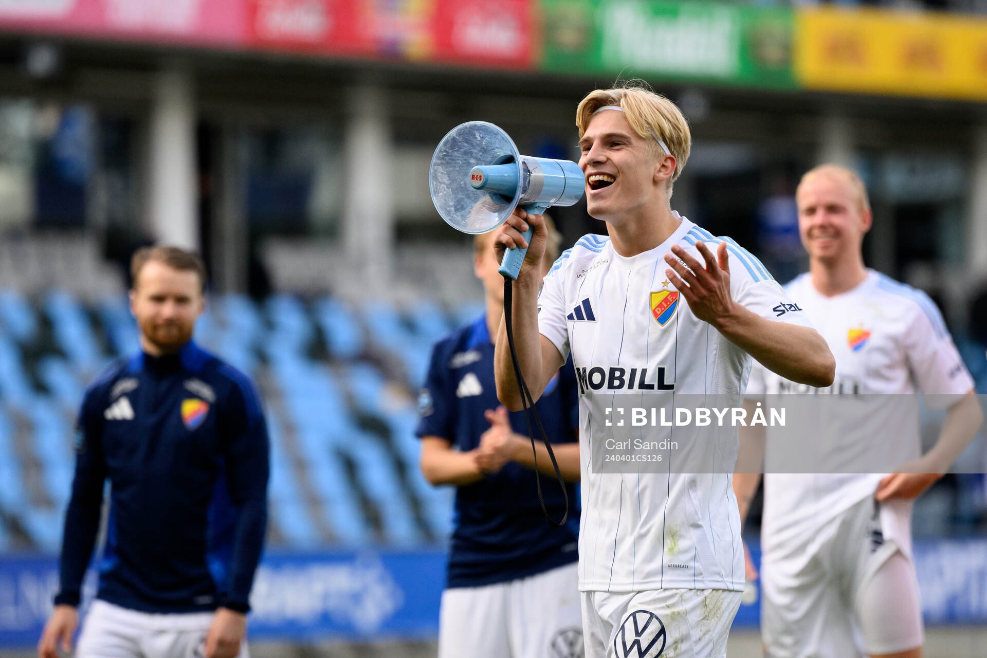 Djurgårdens Lucas Bergvall jublar